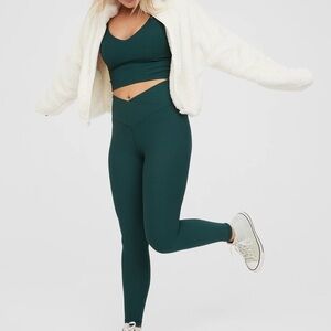 OFFLINE by Aerie Seamless Waffle Knit Leggings - Dark Green - Size Medium